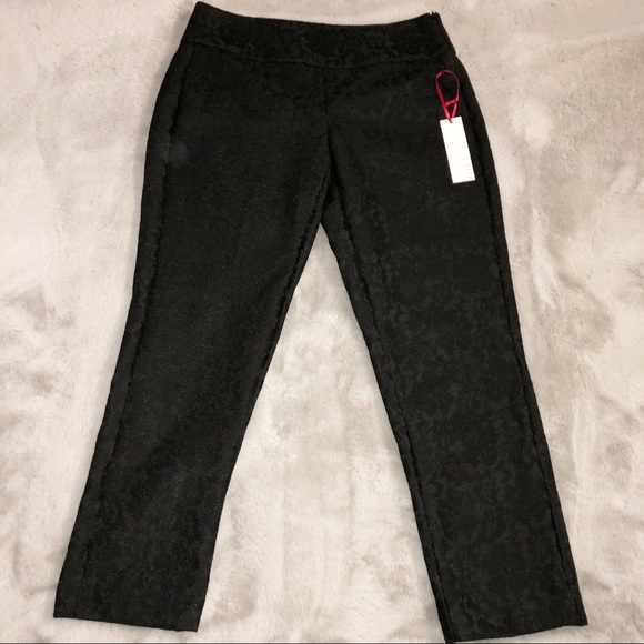 NWT* ELLE Pants Black Lace Trousers Chic - Picture 1 of 12